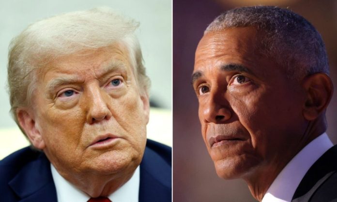 মার্কিন প্রেসিডেন্ট ডোনাল্ড ট্রাম্প ও সাবেক প্রেসিডেন্ট বারাক ওবামা। ছবি- সংগৃহীত