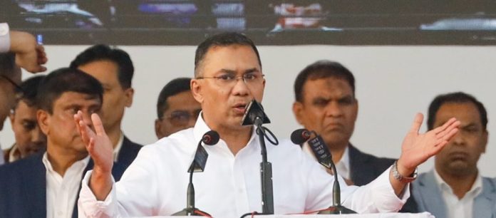 গণসংবর্ধনায় বিএনপির ভারপ্রাপ্ত চেয়ারম্যান তারেক রহমান