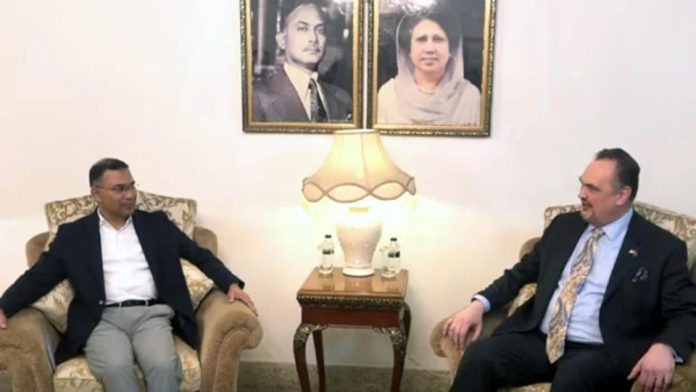 তারেক রহমান ও মার্কিন রাষ্ট্রদূত। ছবি- সংগৃহীত